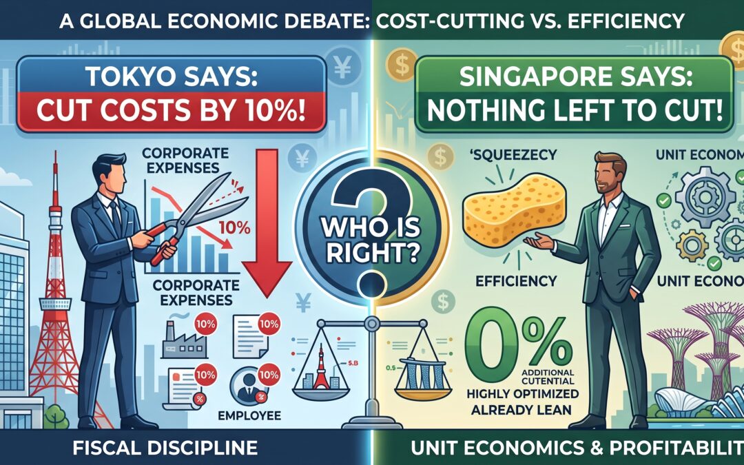 Tokyo Says Cut Costs by 10%. Singapore Says There Is Nothing Left to Cut. Who Is Right?