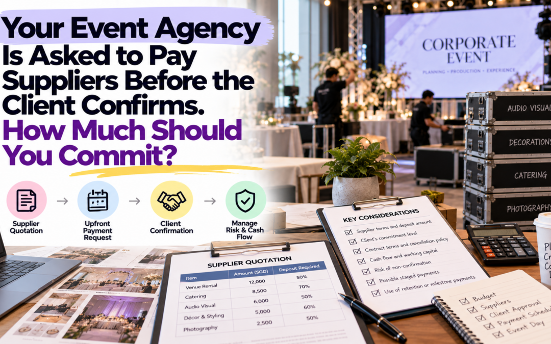 Your Event Agency Is Asked to Pay Suppliers Before the Client Confirms. How Much Should You Commit?